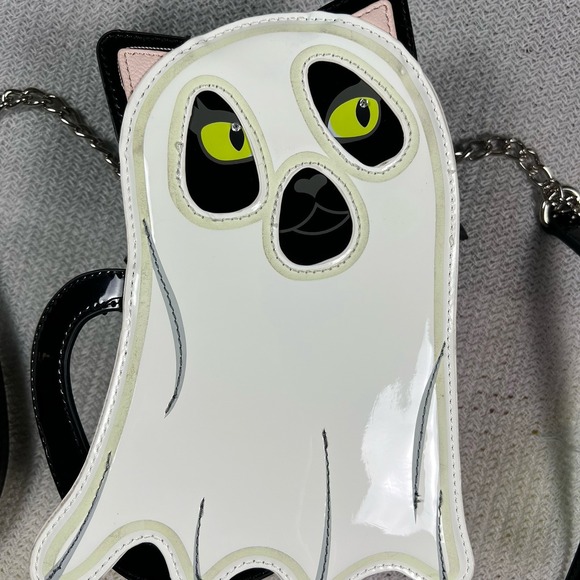 Betsey Johnson Ghost Cat Crossbody Bag Purse Glow‎ In The Dark Goth Alt Emo - Picture 5 of 14